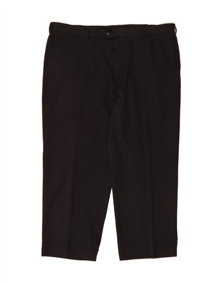IZOD Mens Straight Suit Trousers W42 L30 Black Polyester Vintage Izod and Second-Hand Izod from Messina Hembry 