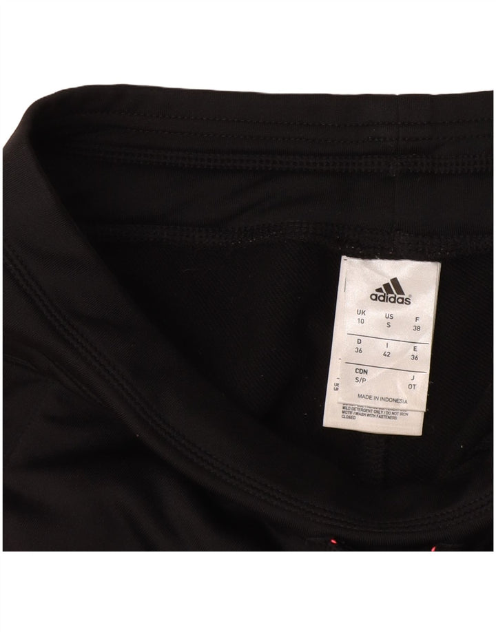 Pantaloni da tuta ADIDAS Climalite da donna UK 10 piccoli poliestere nero