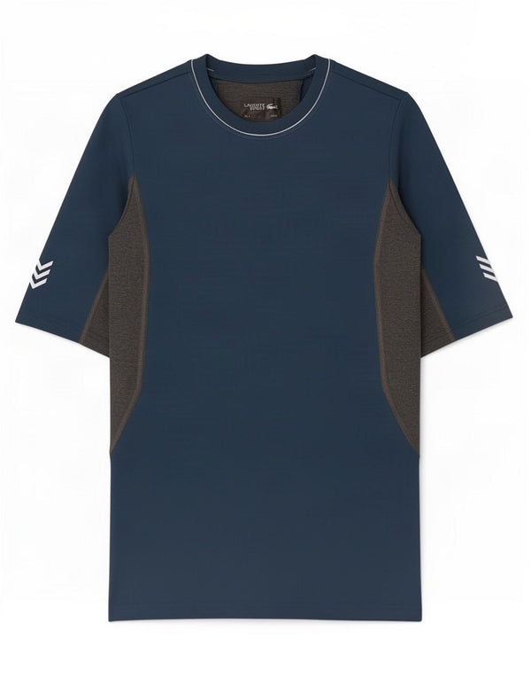 T-shirt grafica da uomo Lacoste taglia 4 taglia media blu navy color block