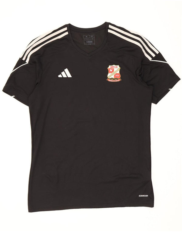 T-shirt grafica slim fit Adidas da uomo Swindon Town FC, colore nero medio