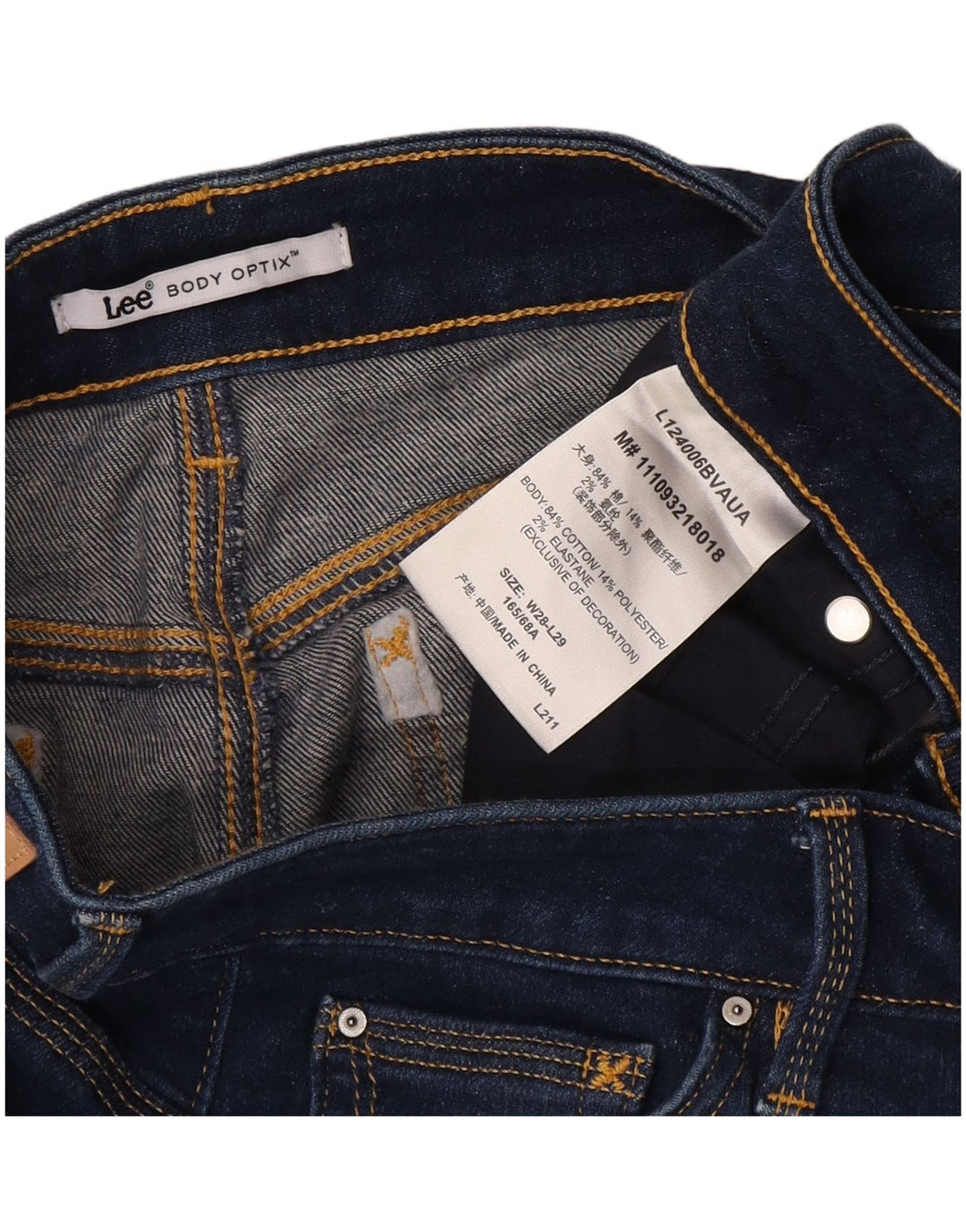 Jeans skinny da donna LEE W28 L29 in cotone blu