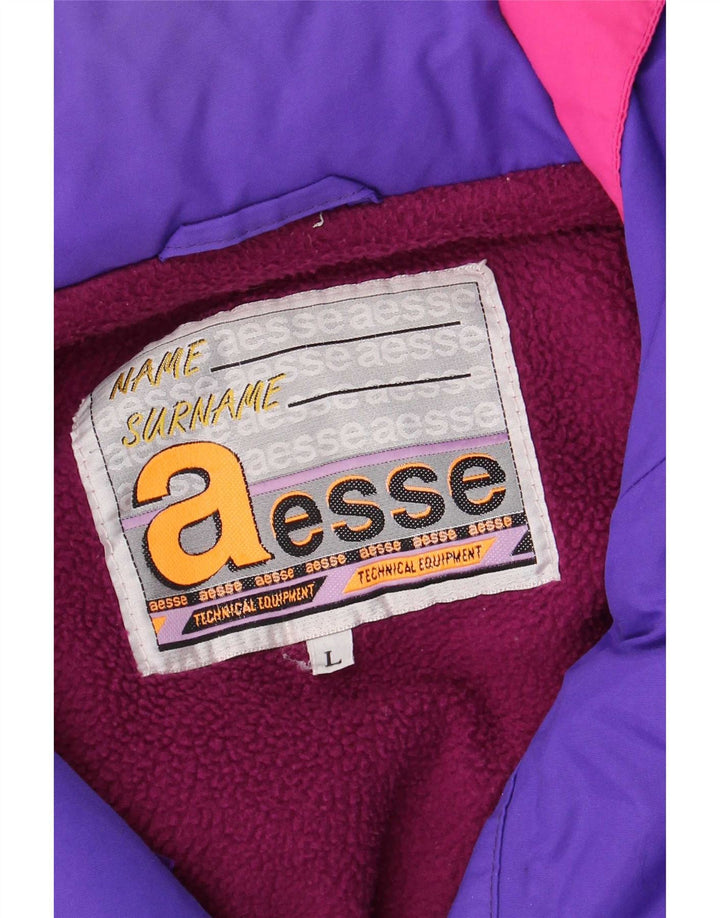 Giacca da sci con cappuccio da uomo Aesse UK 40 Large Purple Colourblock