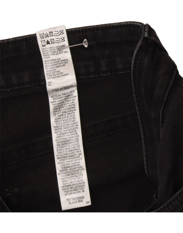 Jeans svasati da donna Marks & Spencer UK 10 piccoli W26 L30 cotone grigio