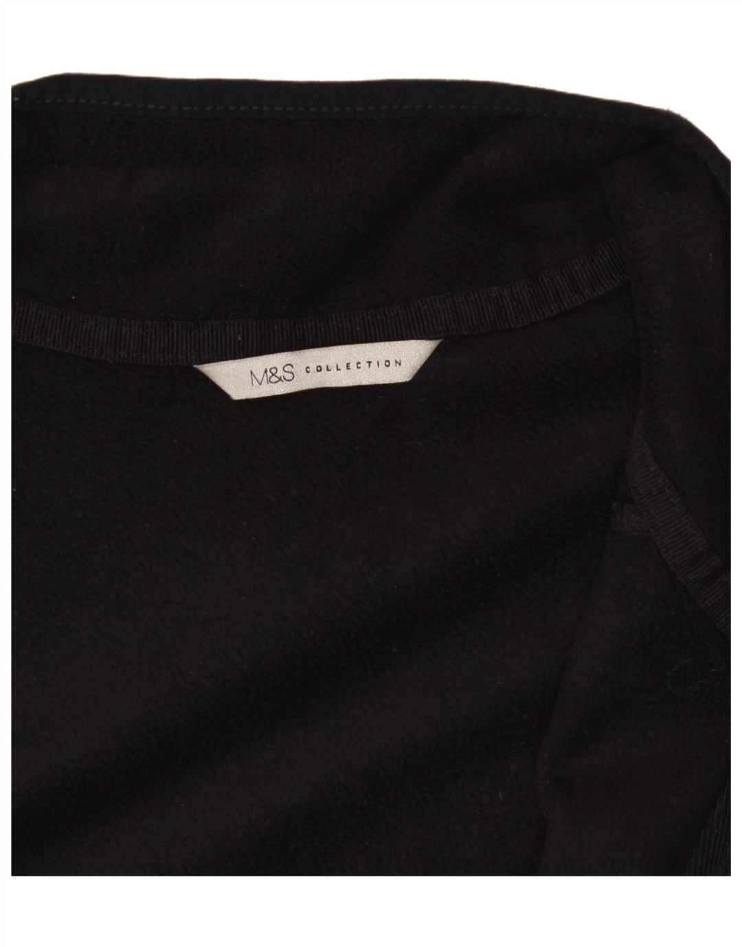 MARKS & SPENCER Mens Fleece Jacket XL Black Vintage Marks & Spencer and Second-Hand Marks & Spencer from Messina Hembry 