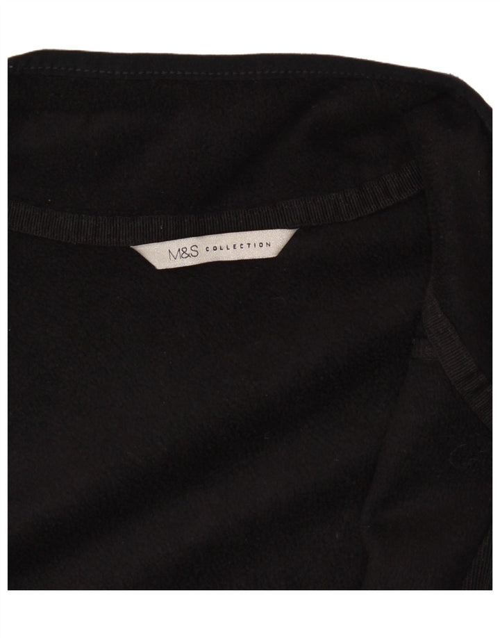MARKS & SPENCER Mens Fleece Jacket XL Black Vintage Marks & Spencer and Second-Hand Marks & Spencer from Messina Hembry 