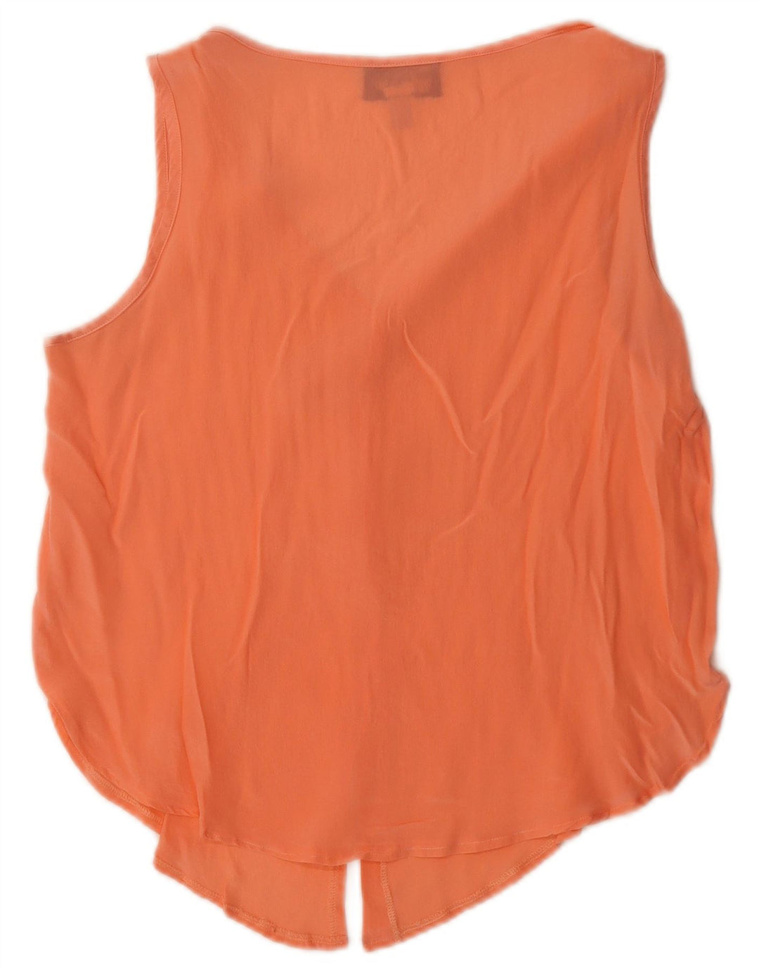 Canotta vintage da donna UK 14 grande seta arancione
