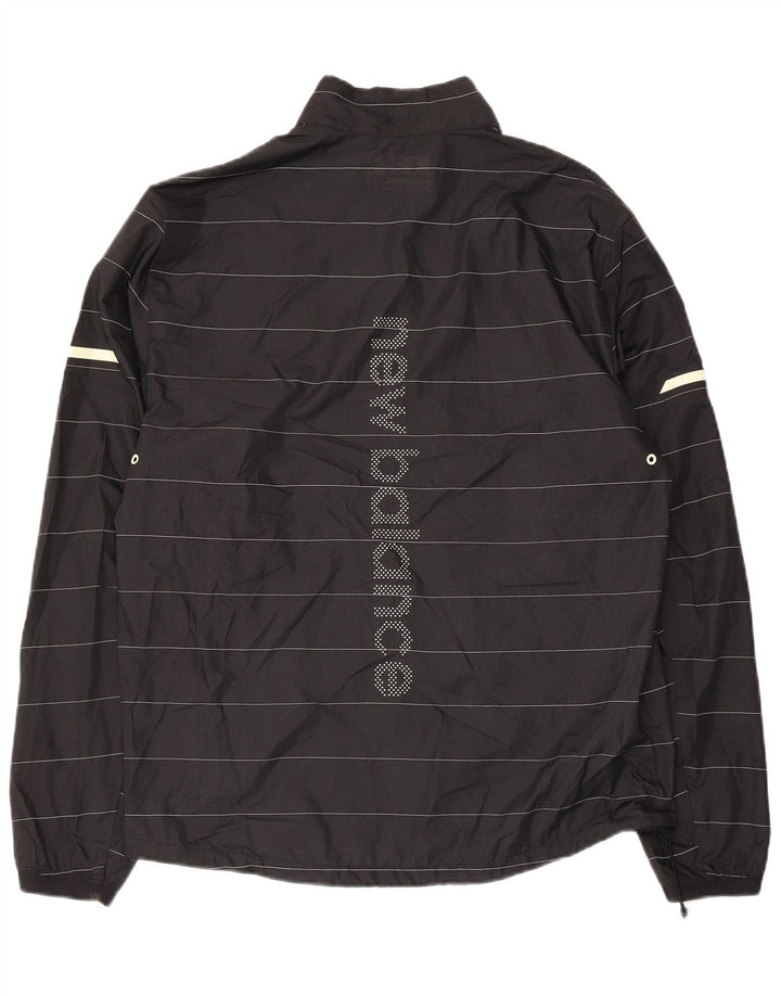Giacca da ginnastica grafica da uomo New Balance a righe medie nere