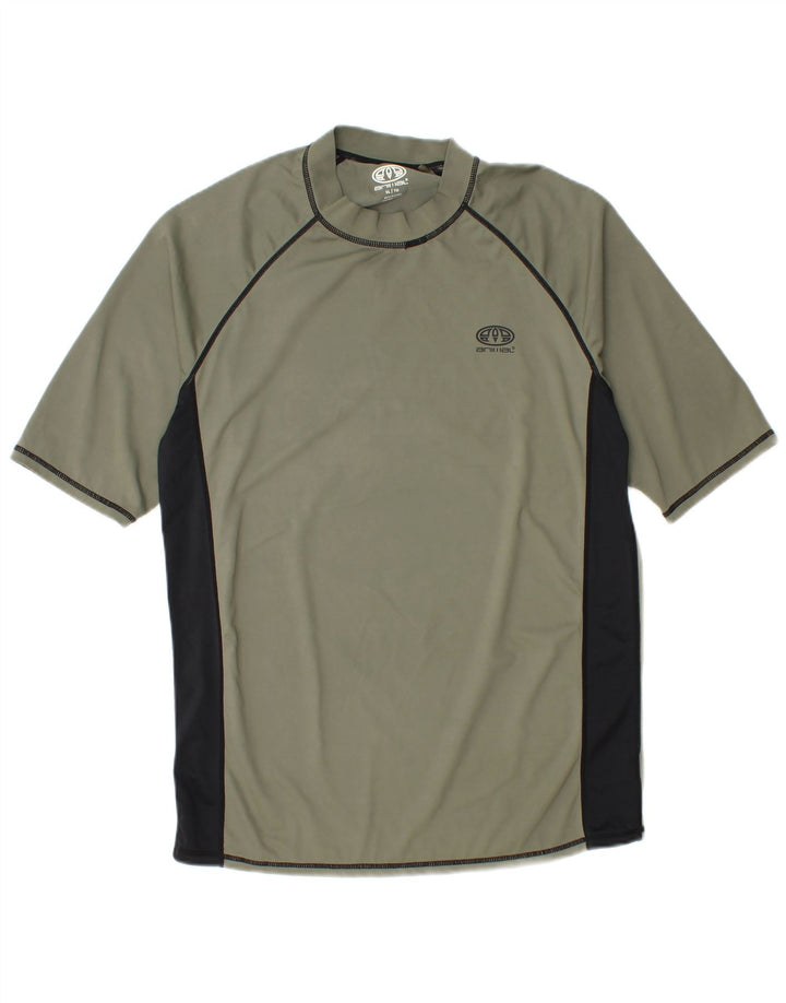 T-shirt da uomo Animal Top XL Poliestere color block kaki