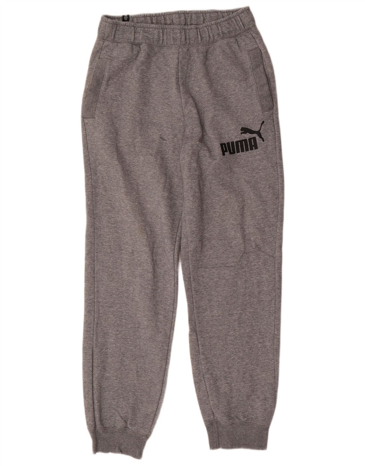 Pantaloni da tuta da uomo Puma Joggers in cotone grigio medio sportivo