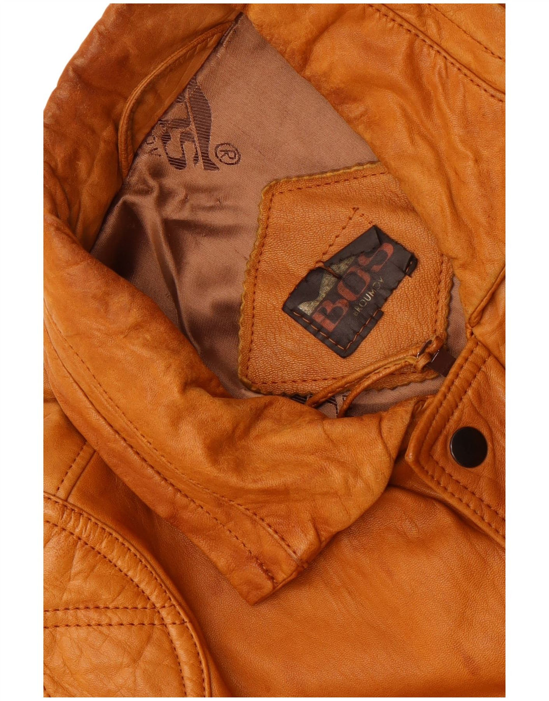 Giacca in pelle vintage da uomo UK 40 grande marrone