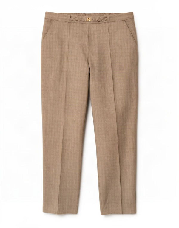 Pantaloni casual affusolati da donna Marks & Spencer UK 14 Large W32 L26 Cachi