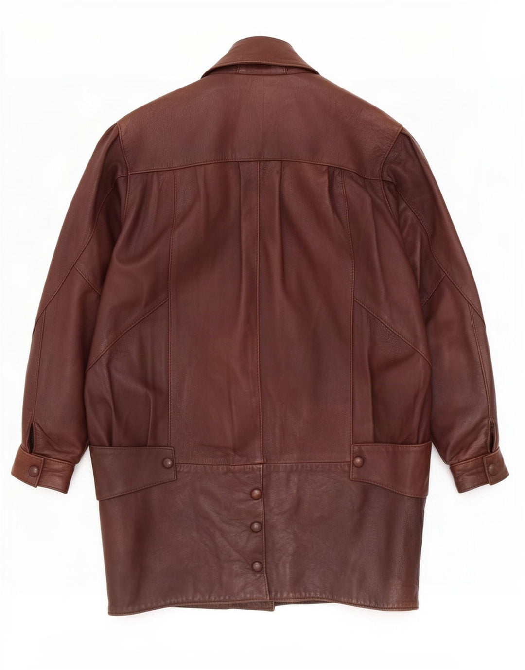 Cappotto in pelle oversize da donna Sardar UK 10 piccolo marrone