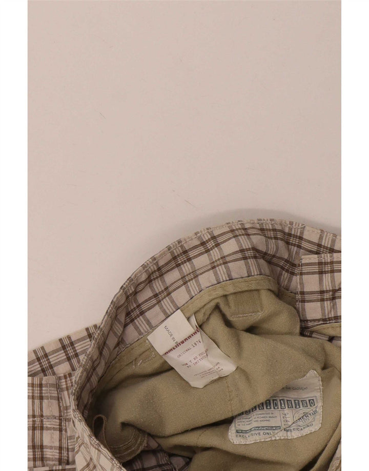 Pantaloncini cargo da uomo Americanino W34 a quadri beige grandi