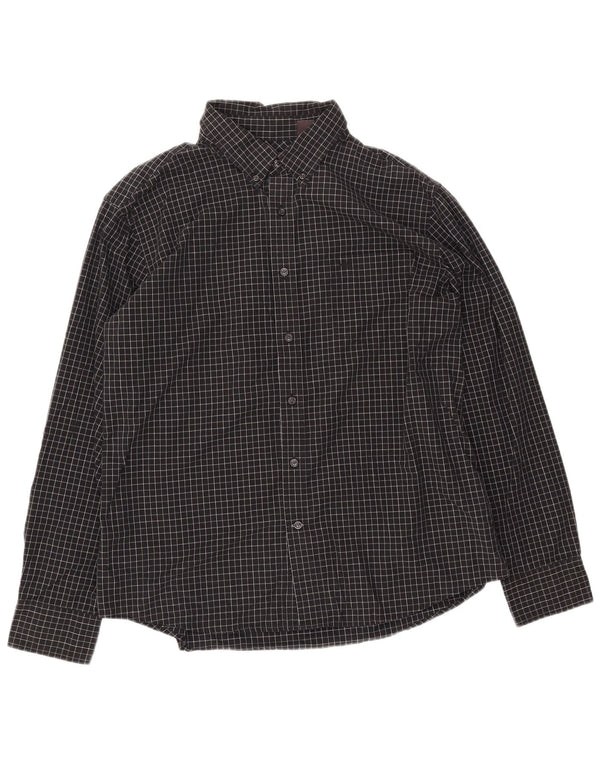 DOCKERS Mens Shirt XL Black Check Cotton