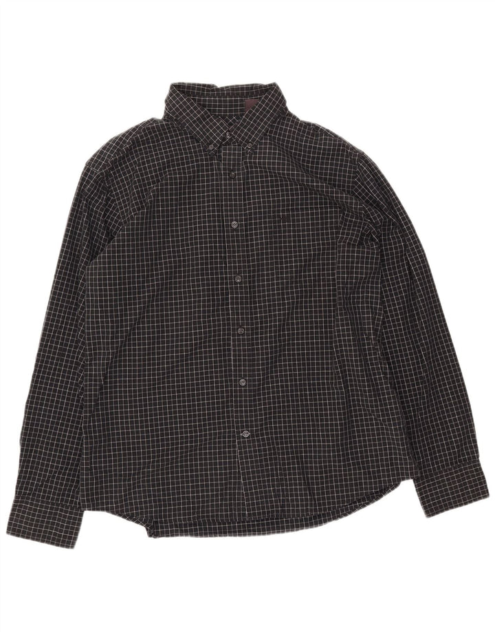 DOCKERS Camicia da uomo XL in cotone a quadri neri