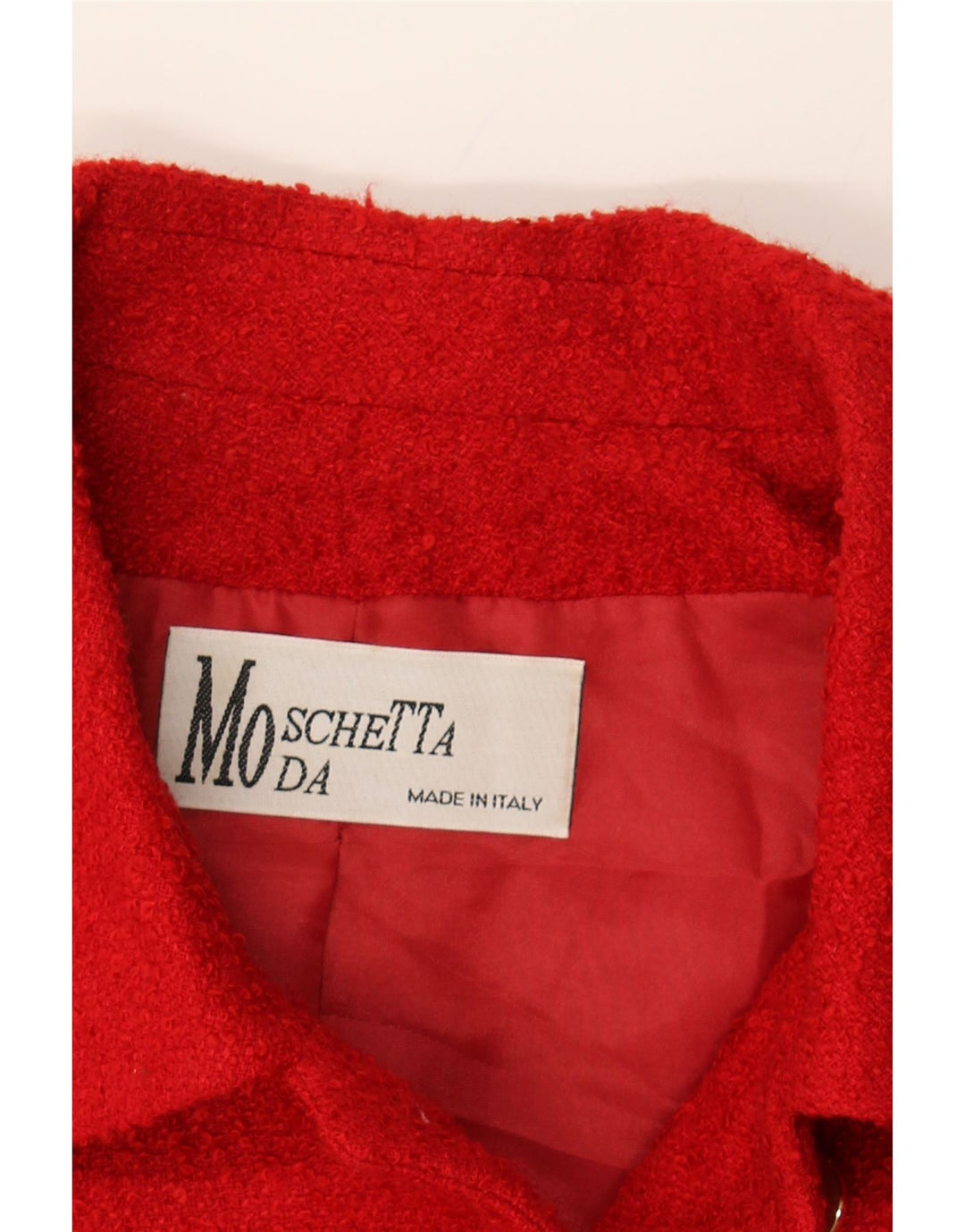 VINTAGE Womens 5 Button Blazer Jacket UK 14 Large Red Wool Vintage Vintage and Second-Hand Vintage from Messina Hembry 