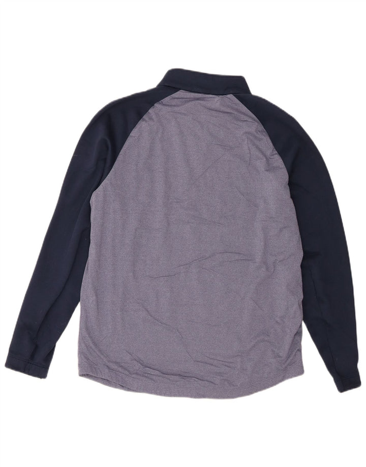 Maglia da tuta da golf da uomo Nike Golf con zip e collo a blocchi di colore medio blu navy
