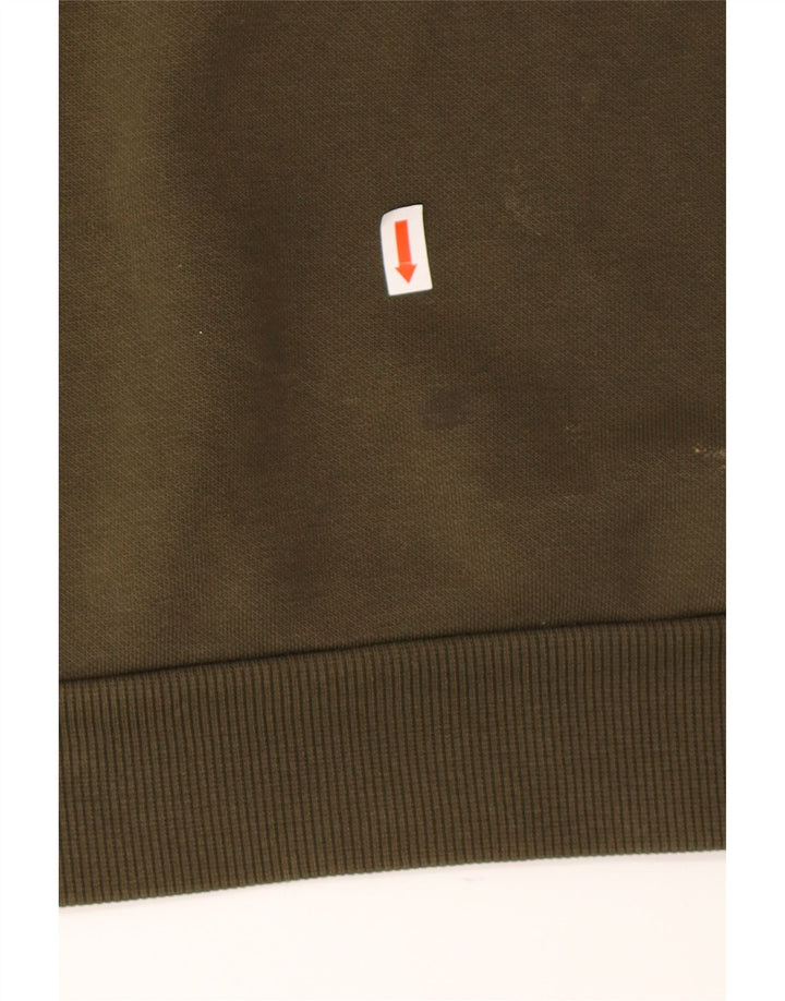 Puma Mens Graphic Sweatshirt Jumper Medium Khaki Cotton