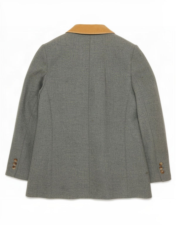 Giacca blazer a 3 bottoni da donna Laura Ashley UK 16 grande spina di pesce blu