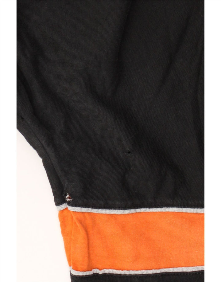 Felpa Diadora da uomo con collo abbottonato, maglione XL, cotone color block nero