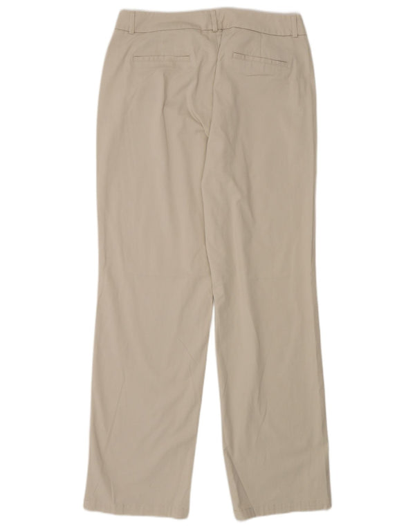 DOCKERS Pantaloni casual dritti da donna US 12 Large W30 L30 Cotone beige