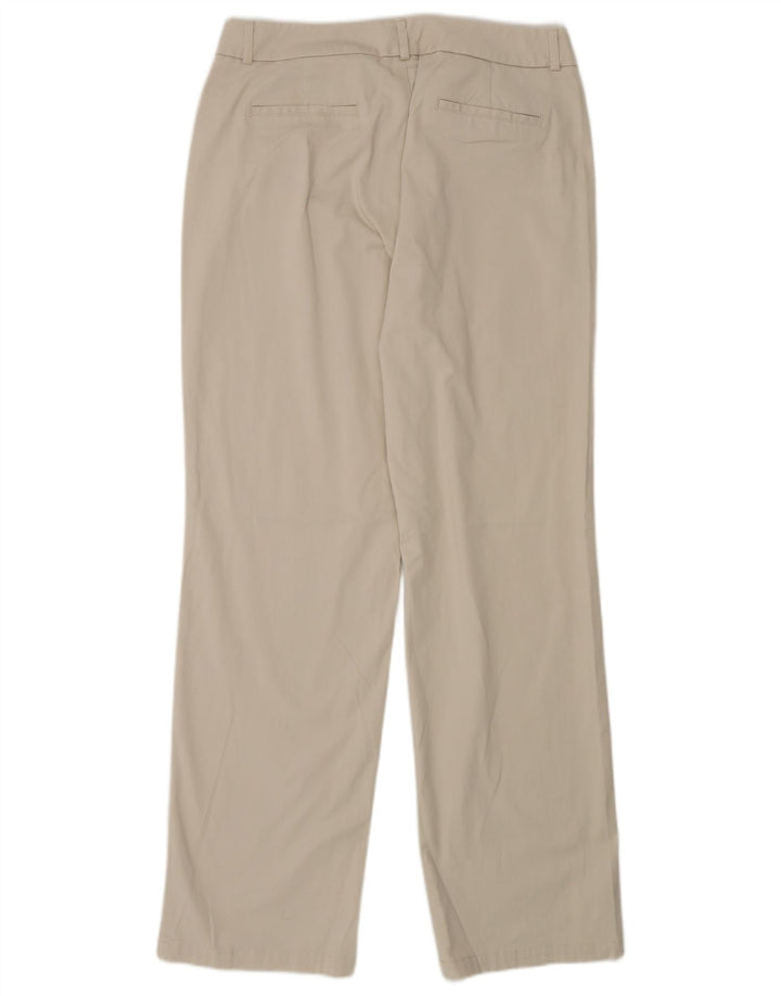 DOCKERS Pantaloni casual dritti da donna US 12 Large W30 L30 Cotone beige