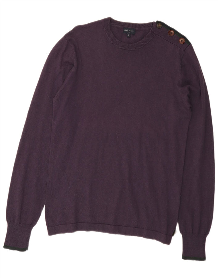 Maglione maglione girocollo da uomo Paul Smith piccolo cotone viola