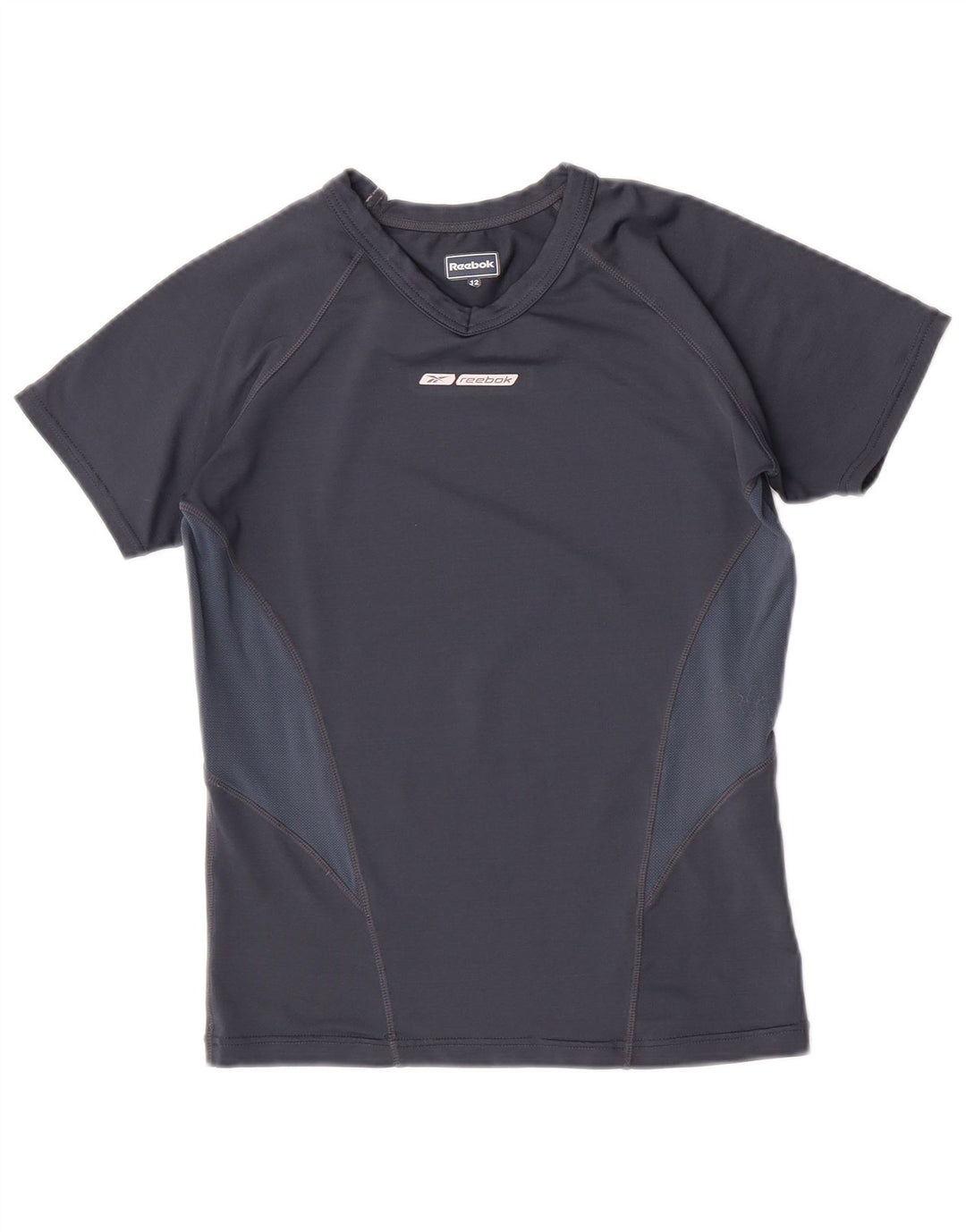 T-shirt Reebok da ragazzo, 11-12 anni, in poliestere color block grigio