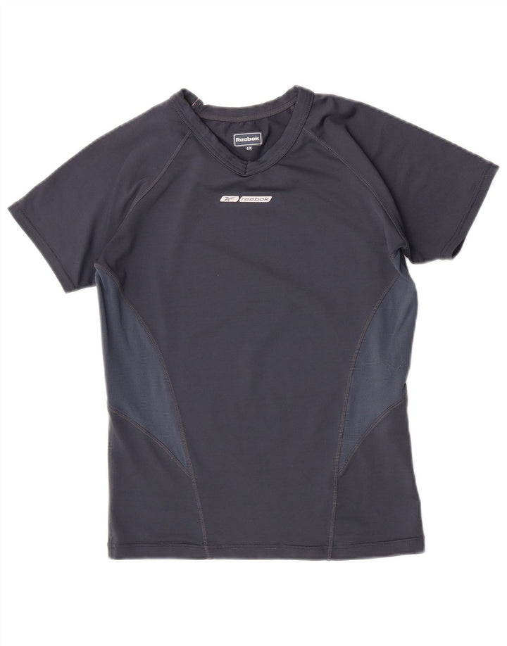 T-shirt Reebok da ragazzo, 11-12 anni, in poliestere color block grigio