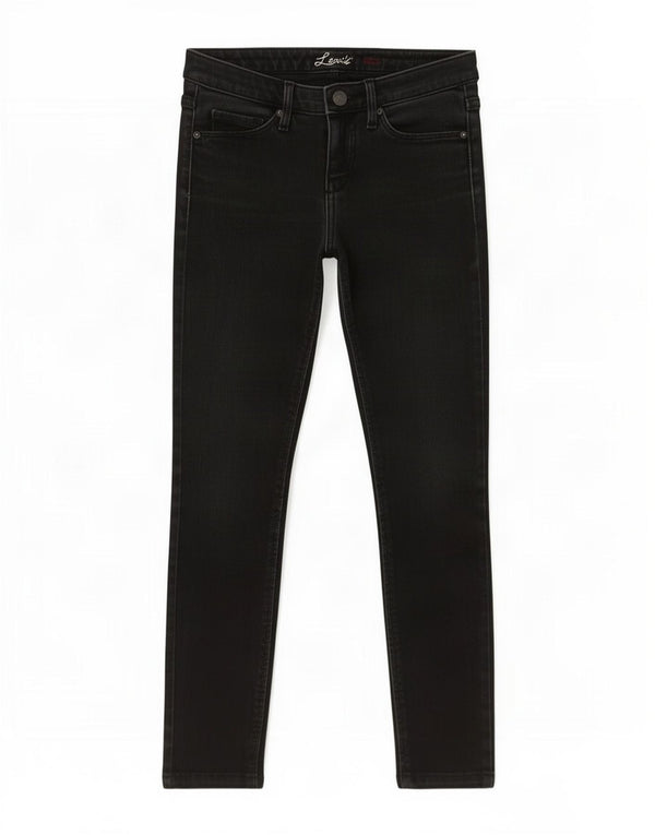 Jeans skinny corti da donna Levi's W24 L24 cotone nero