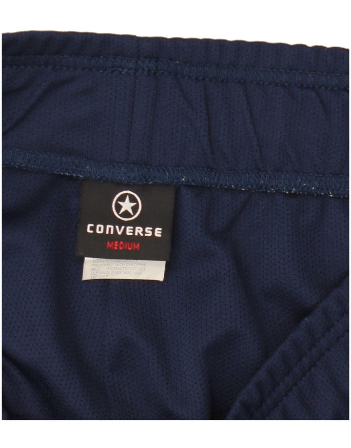 Pantaloncini sportivi da uomo Converse medi blu navy in poliestere color block