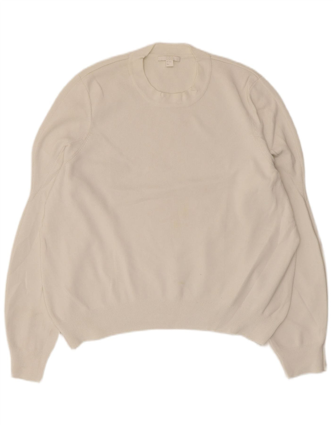 Maglione maglione girocollo da donna Cos UK 14 Viscosa bianca media