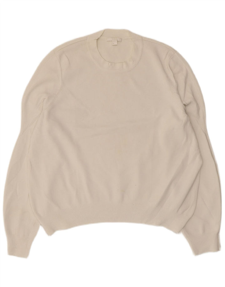 Maglione maglione girocollo da donna Cos UK 14 Viscosa bianca media