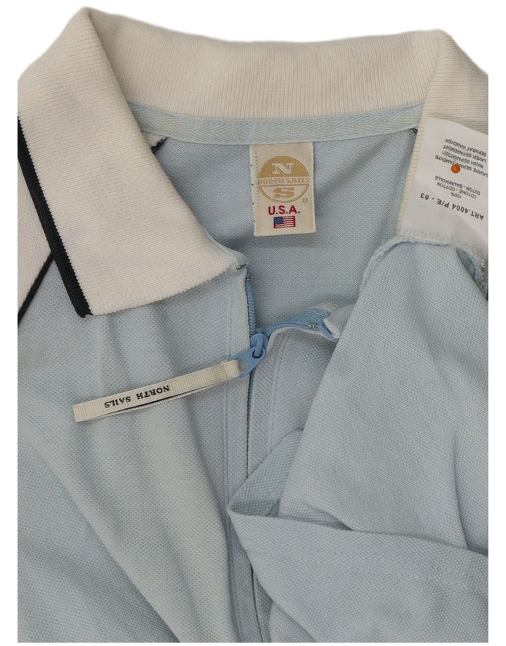 Polo da donna con collo e zip NORTH SAILS UK 12 Blu medio color block