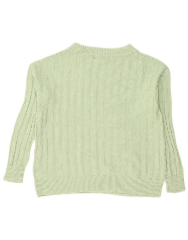 Maglione maglione oversize con scollo a barca da donna Marks & Spencer UK 10 piccolo verde