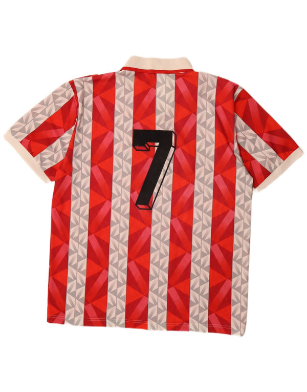 Polo grafica da uomo Lotto 2XL poliestere a righe rosse