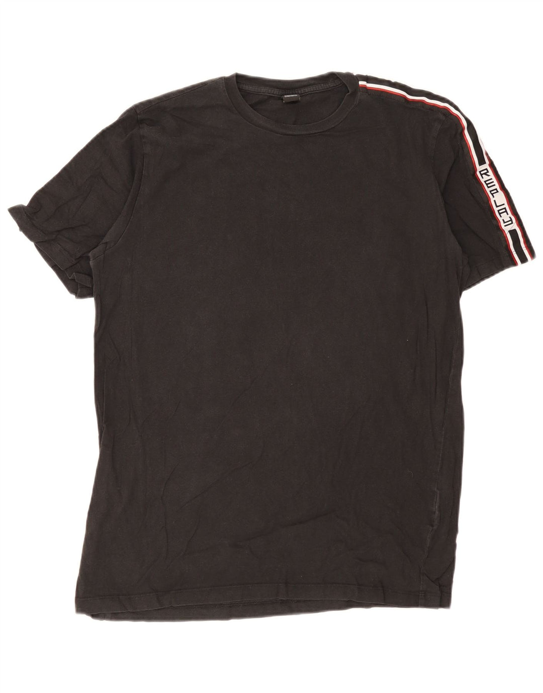 T-shirt grafica da uomo Replay Top grande color block nero