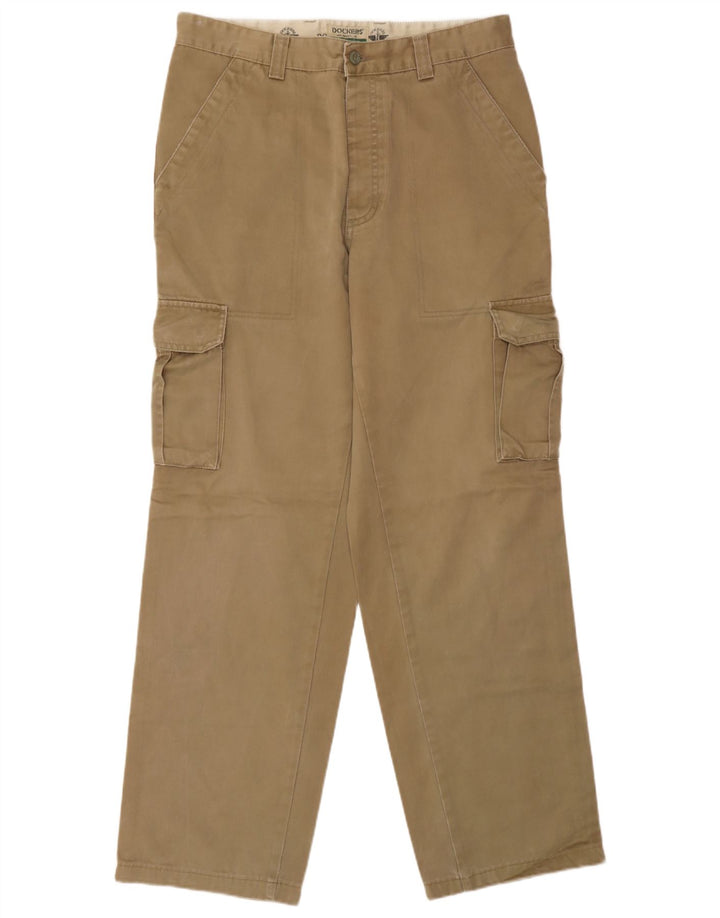 Pantaloni cargo dritti color cachi da uomo Dockers W34 L32 cachi