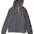 ELLESSE Womens Graphic Zip Hoodie Sweater UK 10 Small Navy Blue Polyester