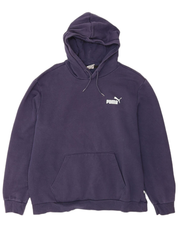 Puma Mens Hoodie Jumper XL Navy Blue Cotton