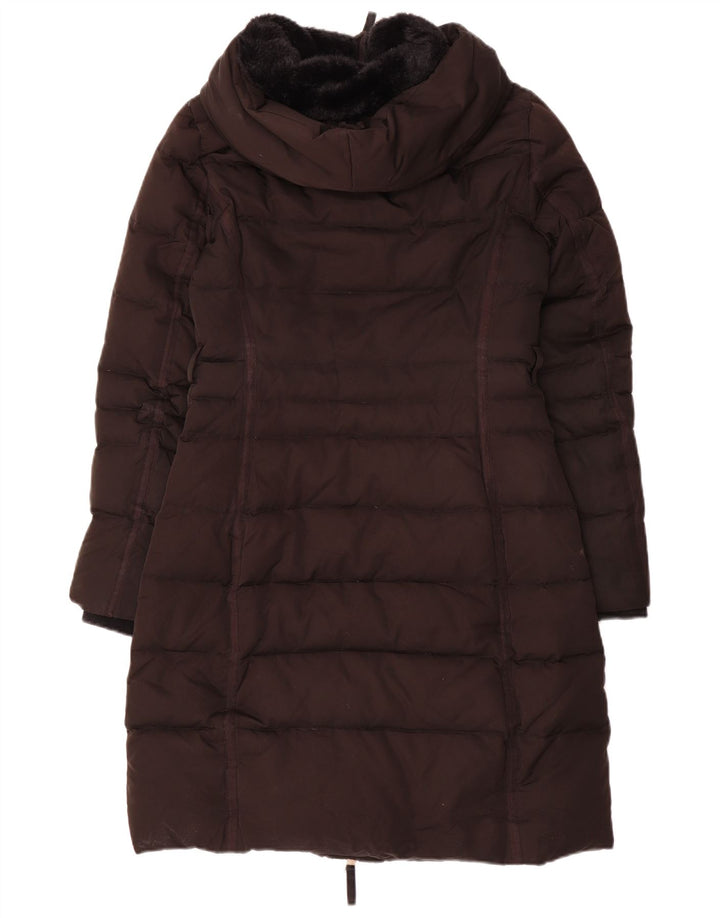 Giacca imbottita con cappuccio da donna Zara UK 10 piccola poliestere nero