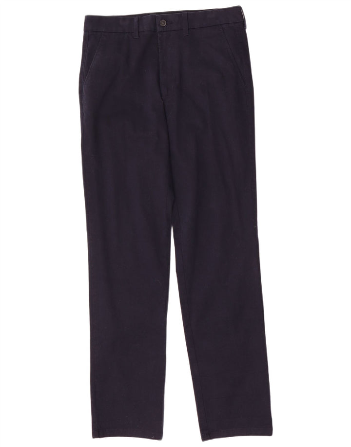Pantaloni chino dritti vestibilità regolare da uomo Marks & Spencer W32 L33 Blu Navy