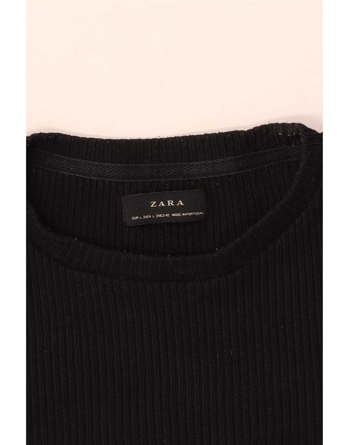 T-shirt Zara da uomo grande nera