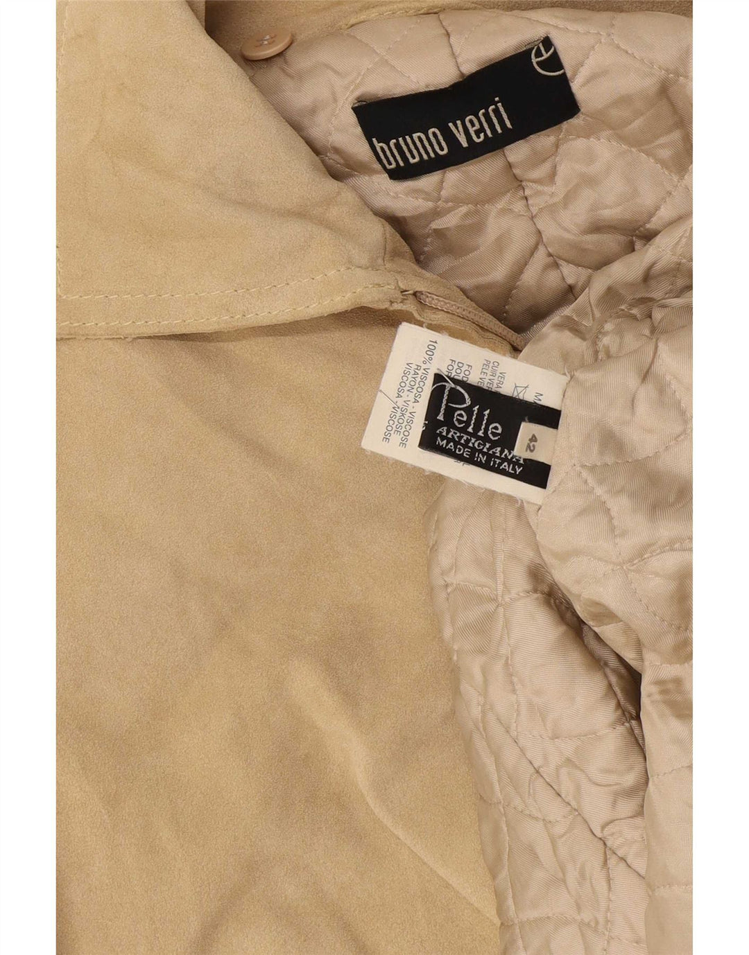 Giacca Donna Camoscio Bruno Verri IT 42 Pelle Beige Medio