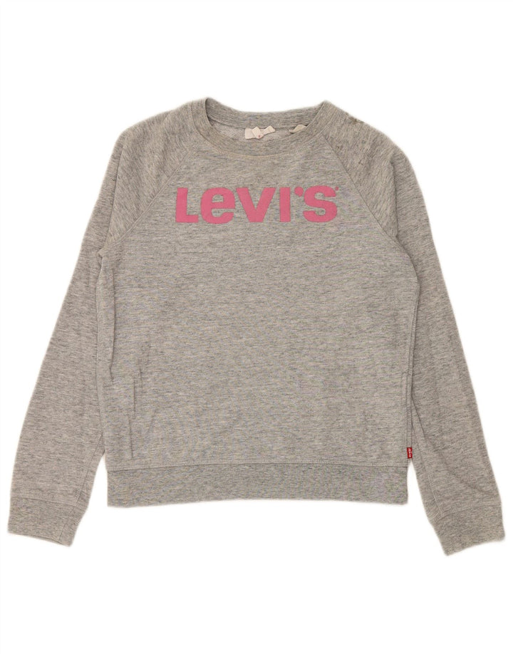 LEVI'S Womens Sweatshirt Jumper UK 6 XS Grey Cotton