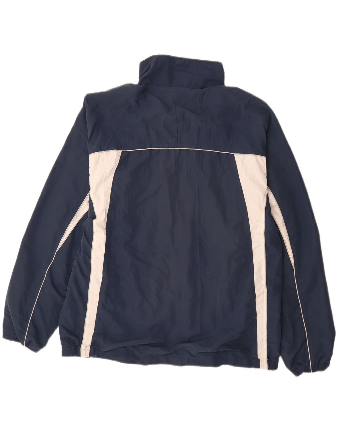 Giacca da ginnastica ASICS da uomo XL in poliestere color block blu navy