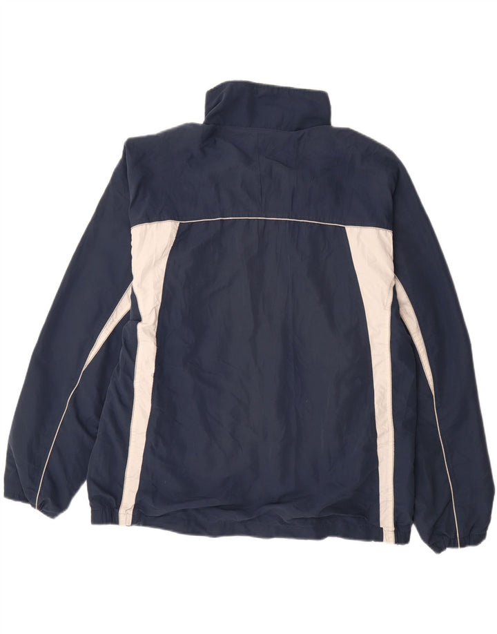 Giacca da ginnastica ASICS da uomo XL in poliestere color block blu navy