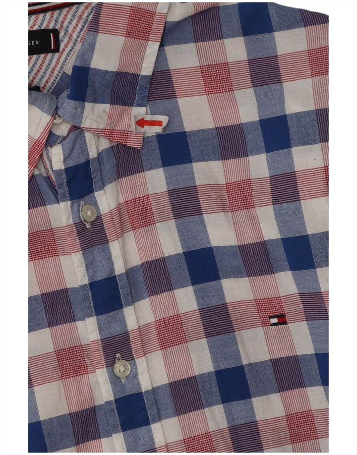 Camicia slim fit da uomo Tommy Hilfiger grande cotone a quadri multicolore