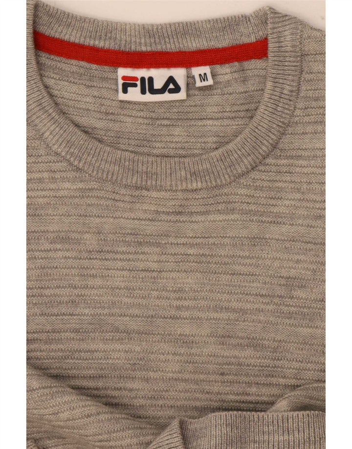 Maglione maglione girocollo da uomo Fila grigio medio chiazzato