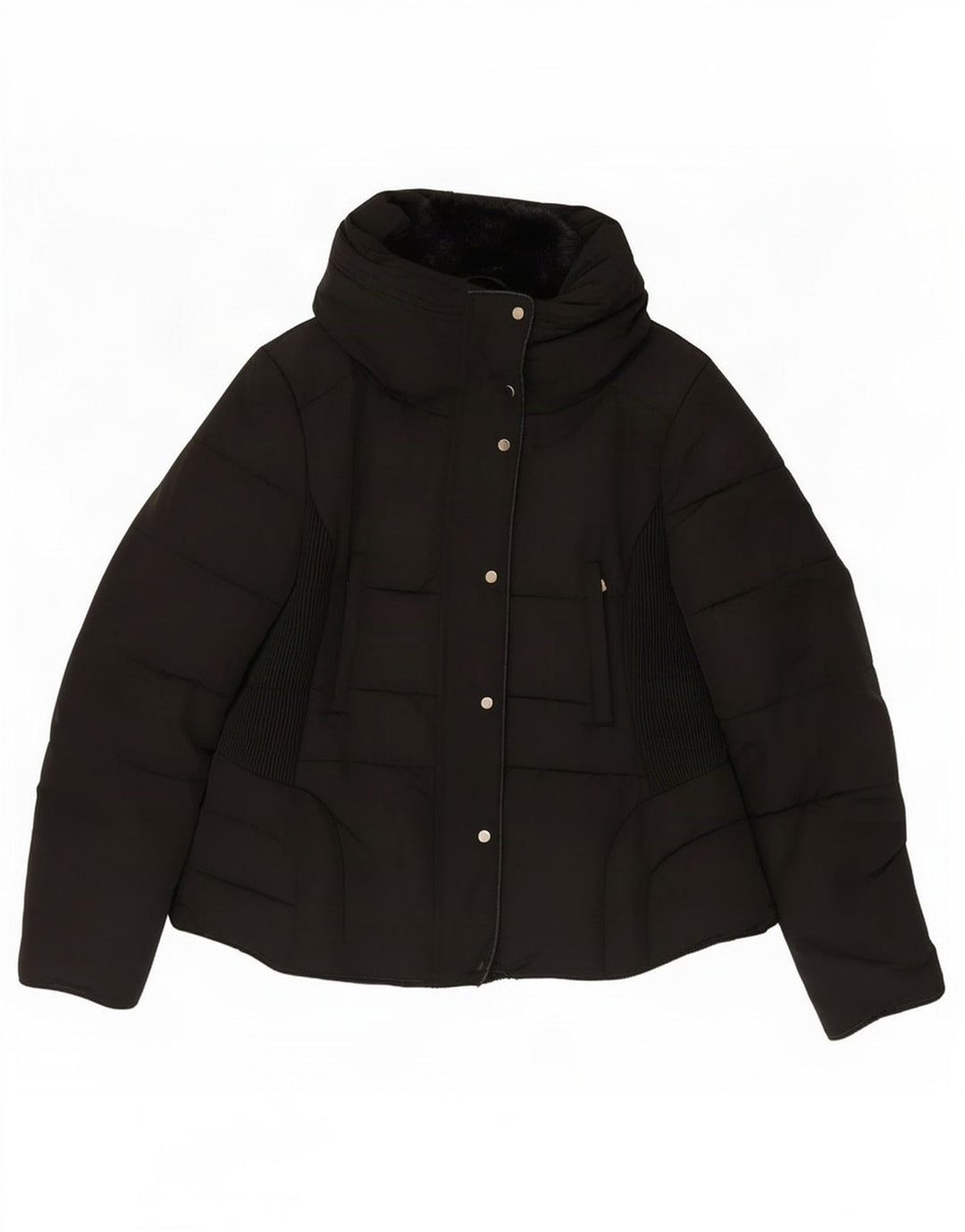 Giacca imbottita da donna Zara UK 18 XL poliestere nero